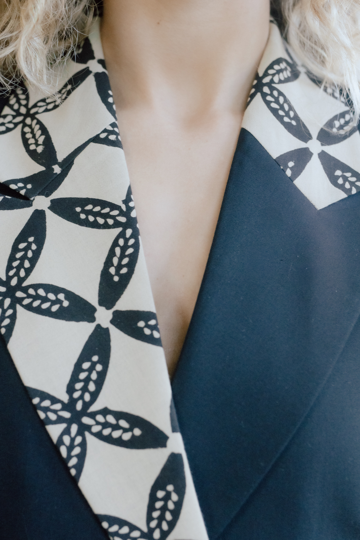 Arya Hand Block Printed Trench Coat