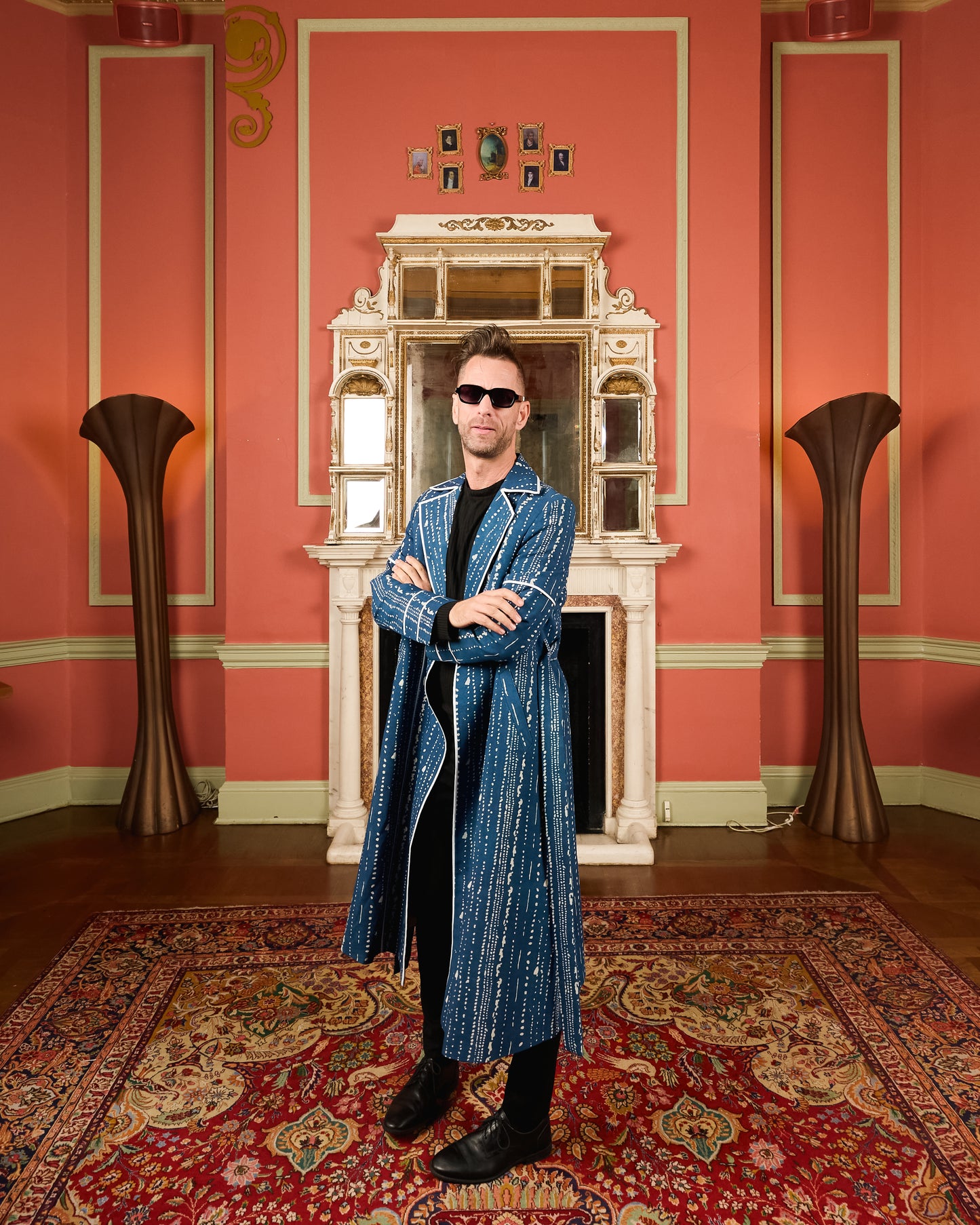 Songs of the Sea - Hand Block Printed Trench Coat