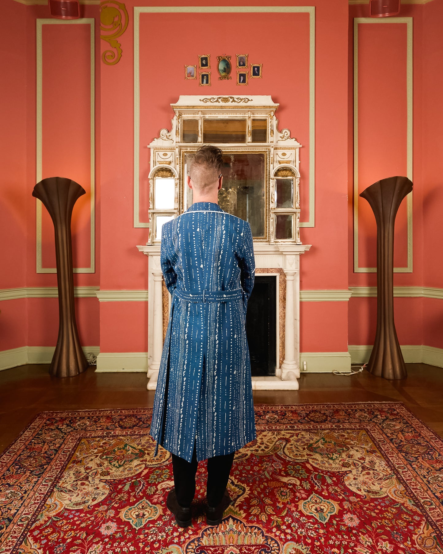 Songs of the Sea - Hand Block Printed Trench Coat