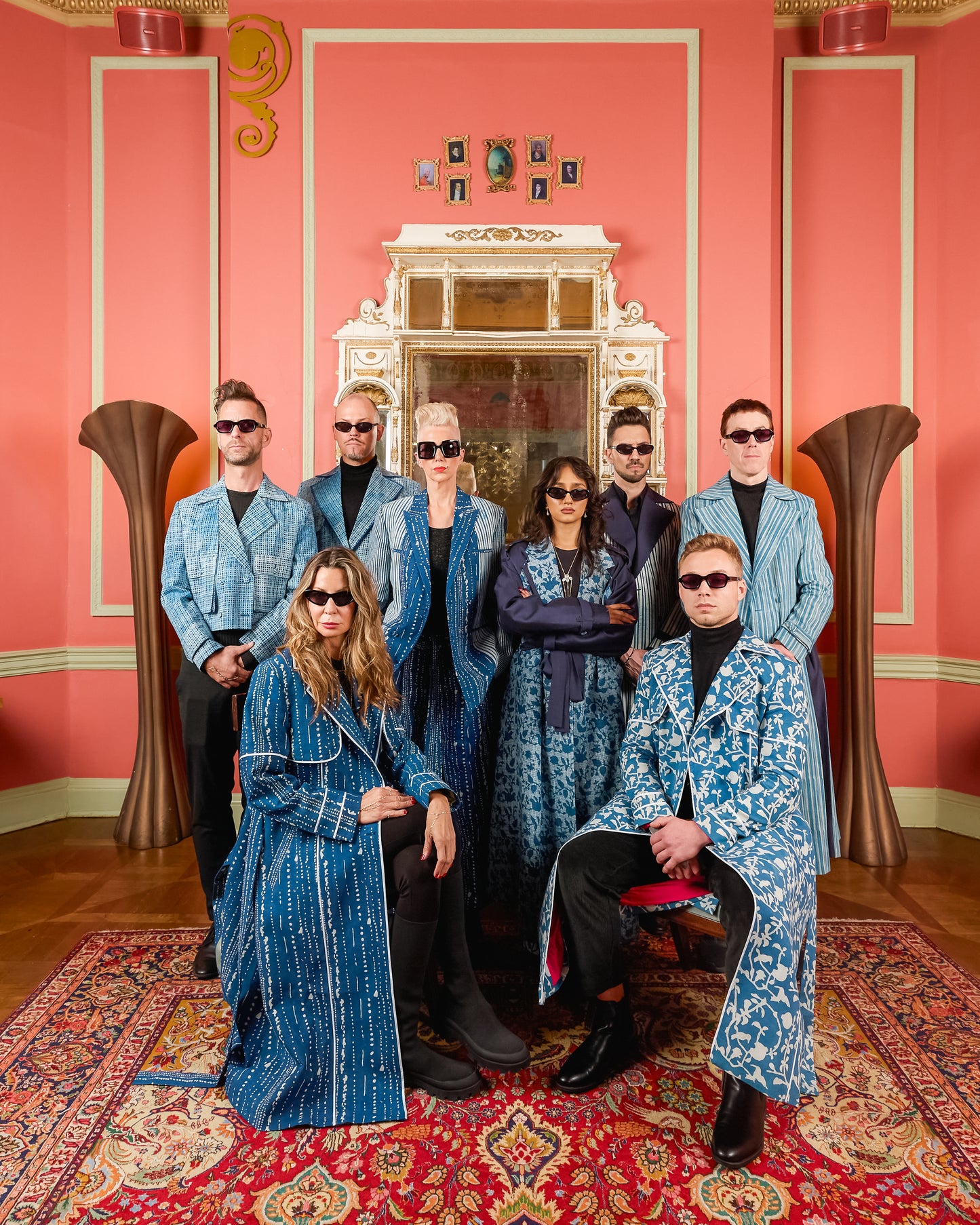 Songs of the Sea - Hand Block Printed Trench Coat