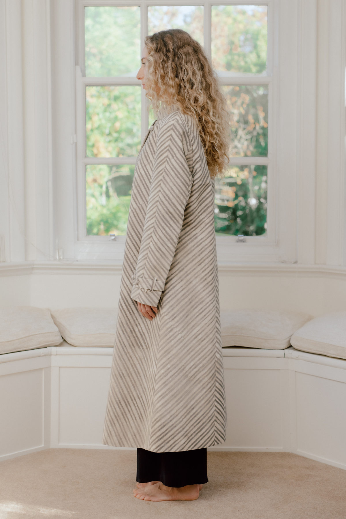 Shakti Hand Block Printed Trench Coat