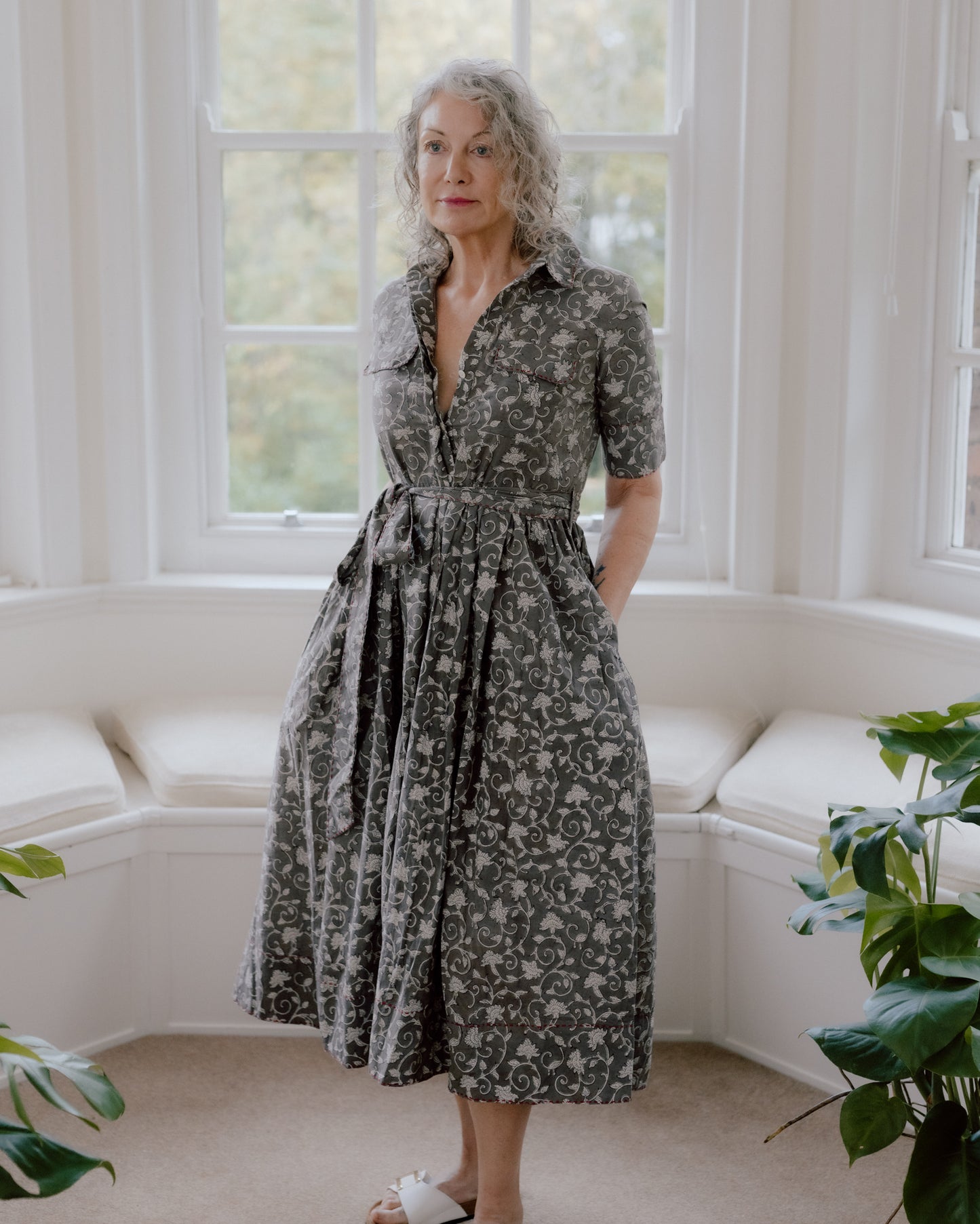 Divya Hand Block Printed Pure Cotton Dress