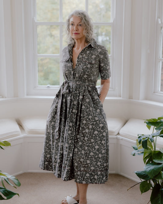 Divya Hand Block Printed Pure Cotton Dress