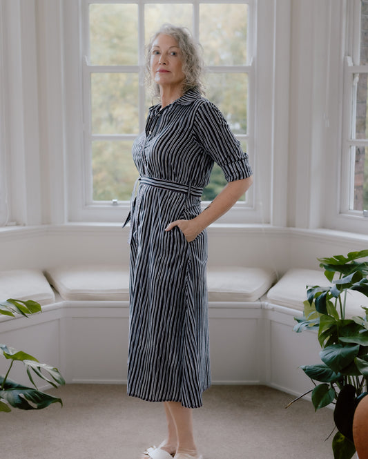 Natasha Hand Block Printed Pure Cotton Dress