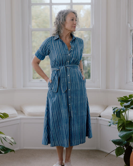 Trisha Hand Block Printed Pure Cotton Dress