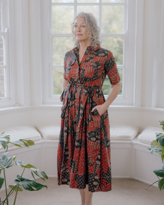 Ayra Hand Block Printed Pure Cotton Dress