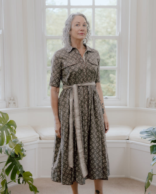 Nimisha Hand Block Printed Pure Cotton Dress