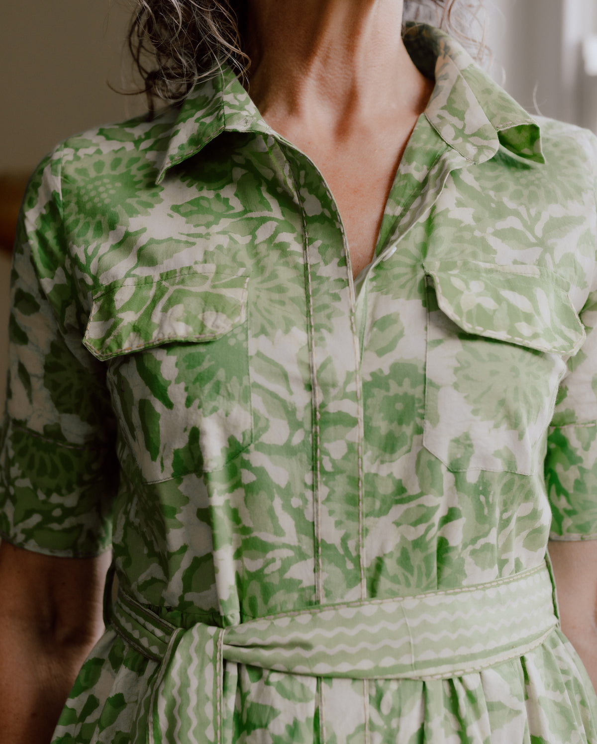 Aarohi Hand Block Printed Pure Cotton Dress