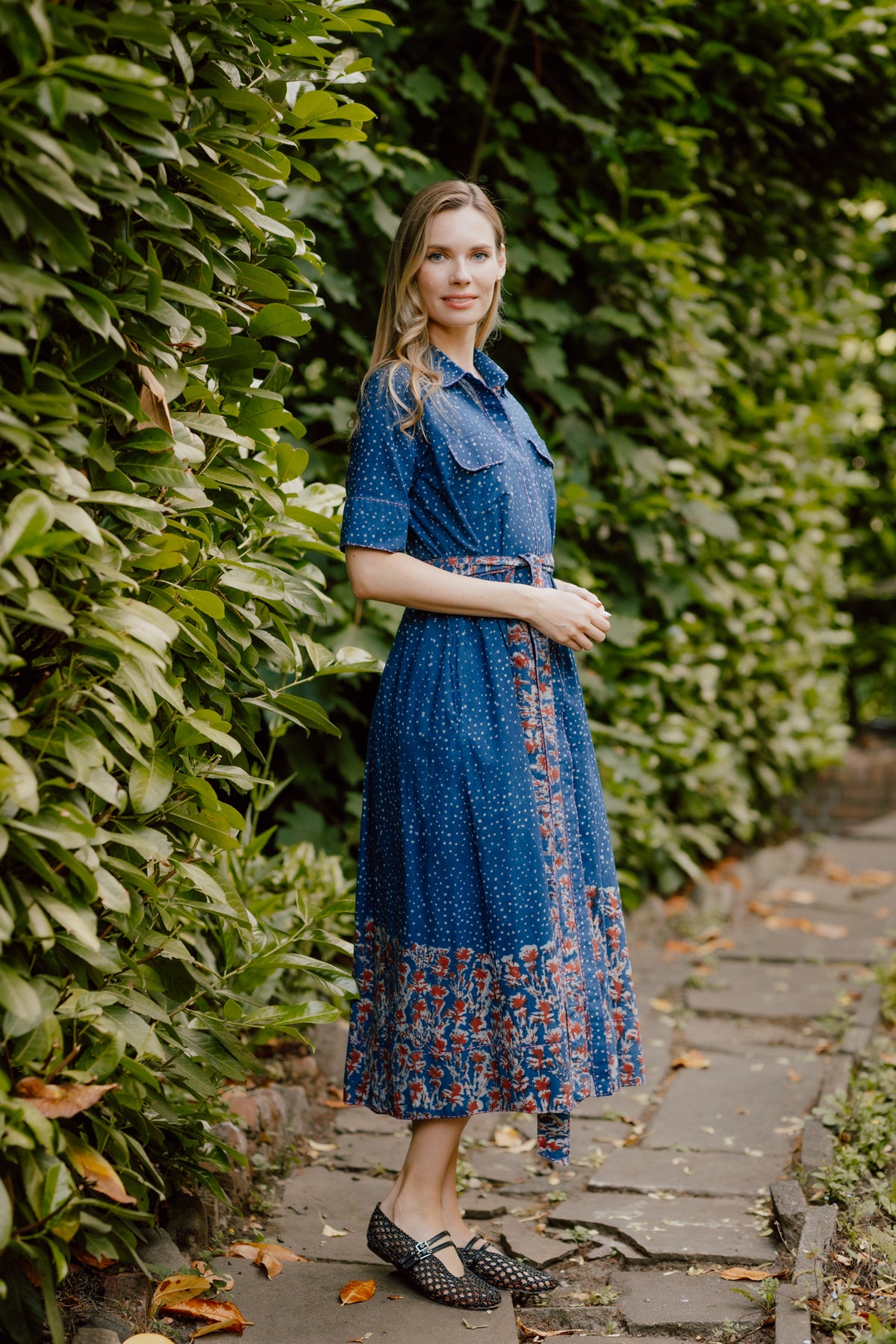 Simran Hand Block Printed Pure Cotton Dress