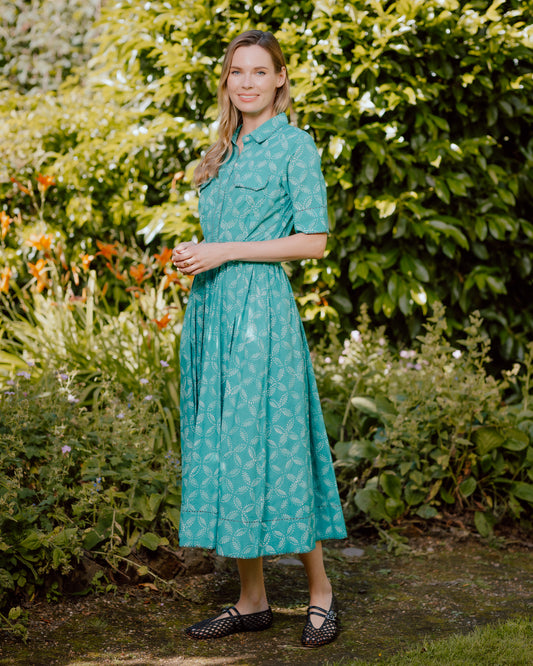 Ruhi Hand Block Printed Pure Cotton Dress