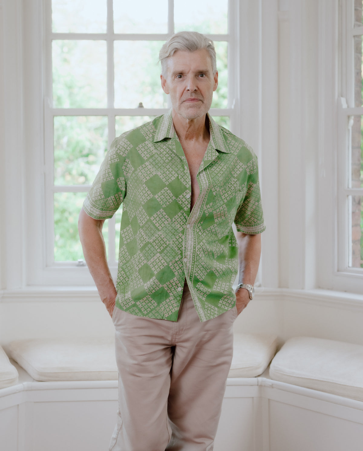 Oliver Hand Block Printed Pure Cotton Shirt