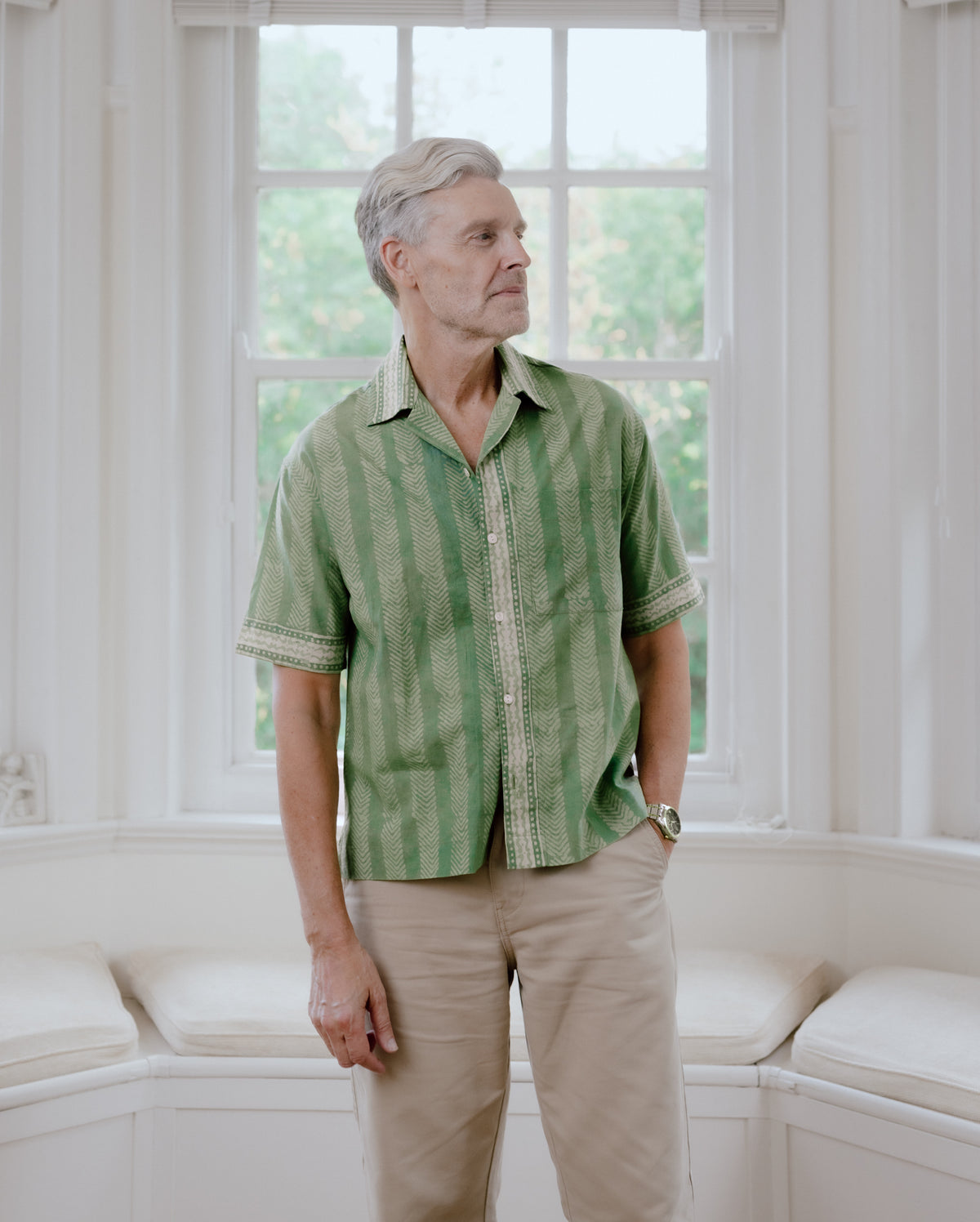 Peter Hand Block Printed Pure Cotton Shirt