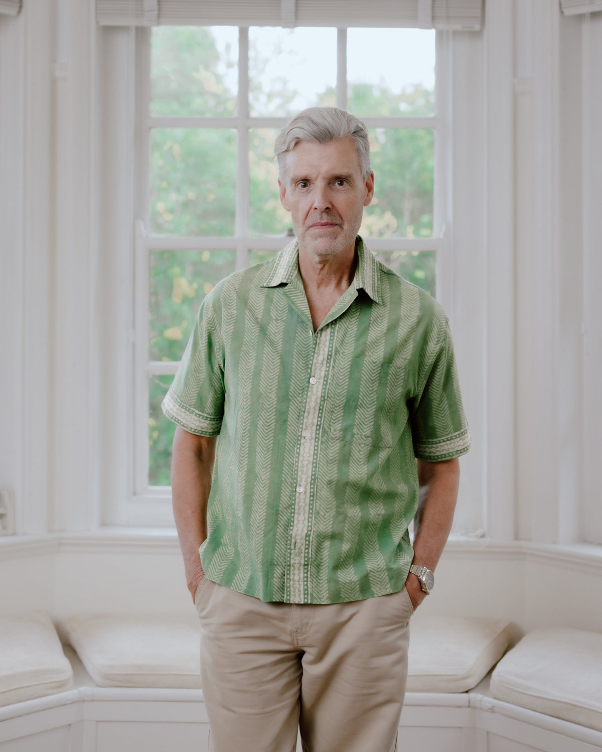 Peter Hand Block Printed Pure Cotton Shirt