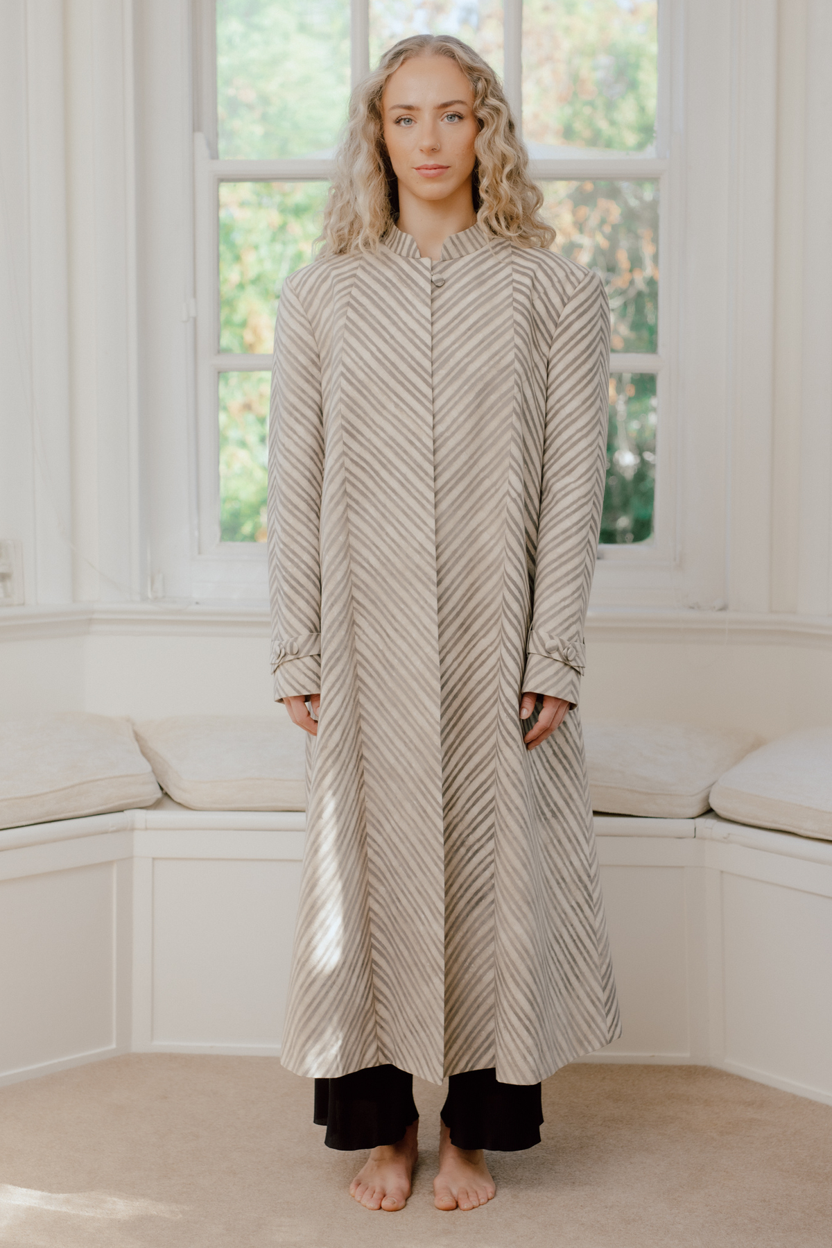 Shakti Hand Block Printed Trench Coat