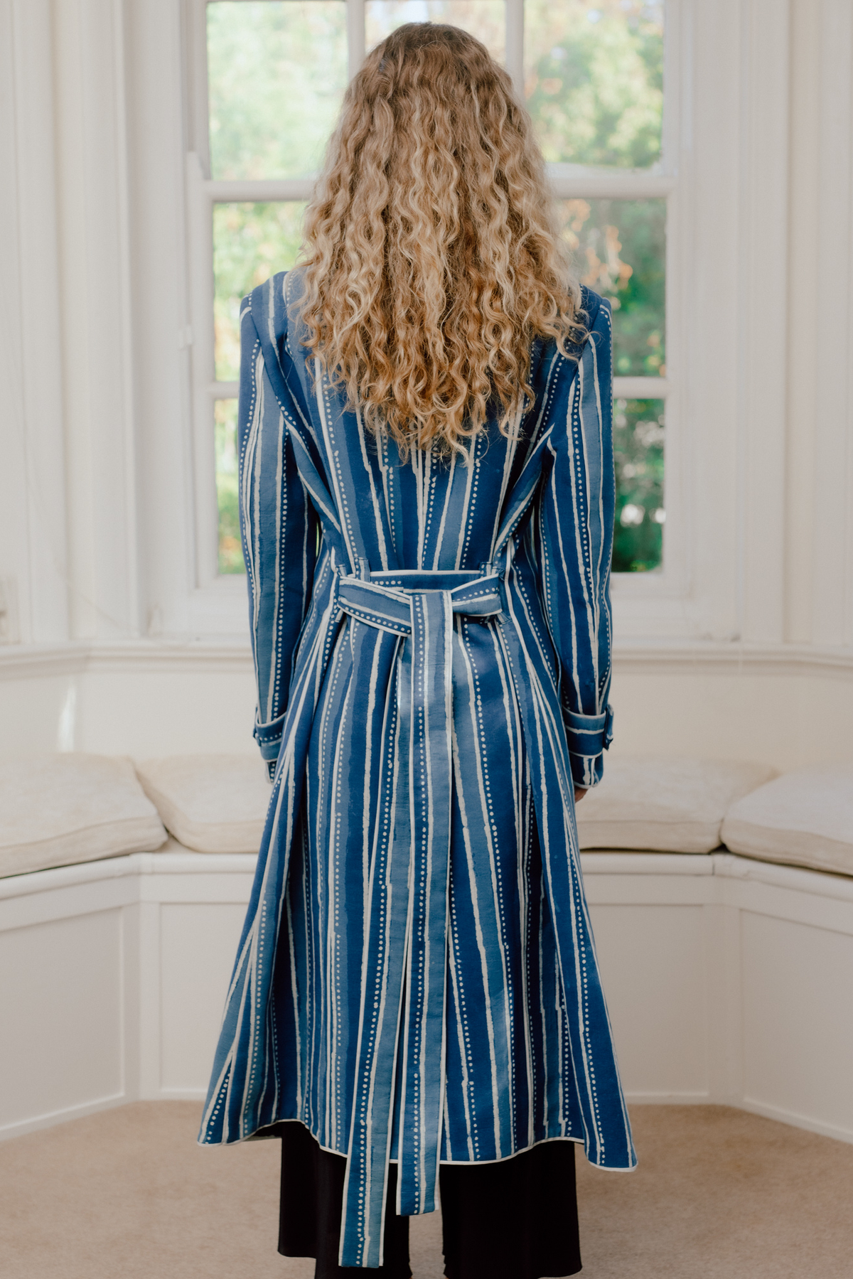 Amrit Hand Block Printed Trench Coat