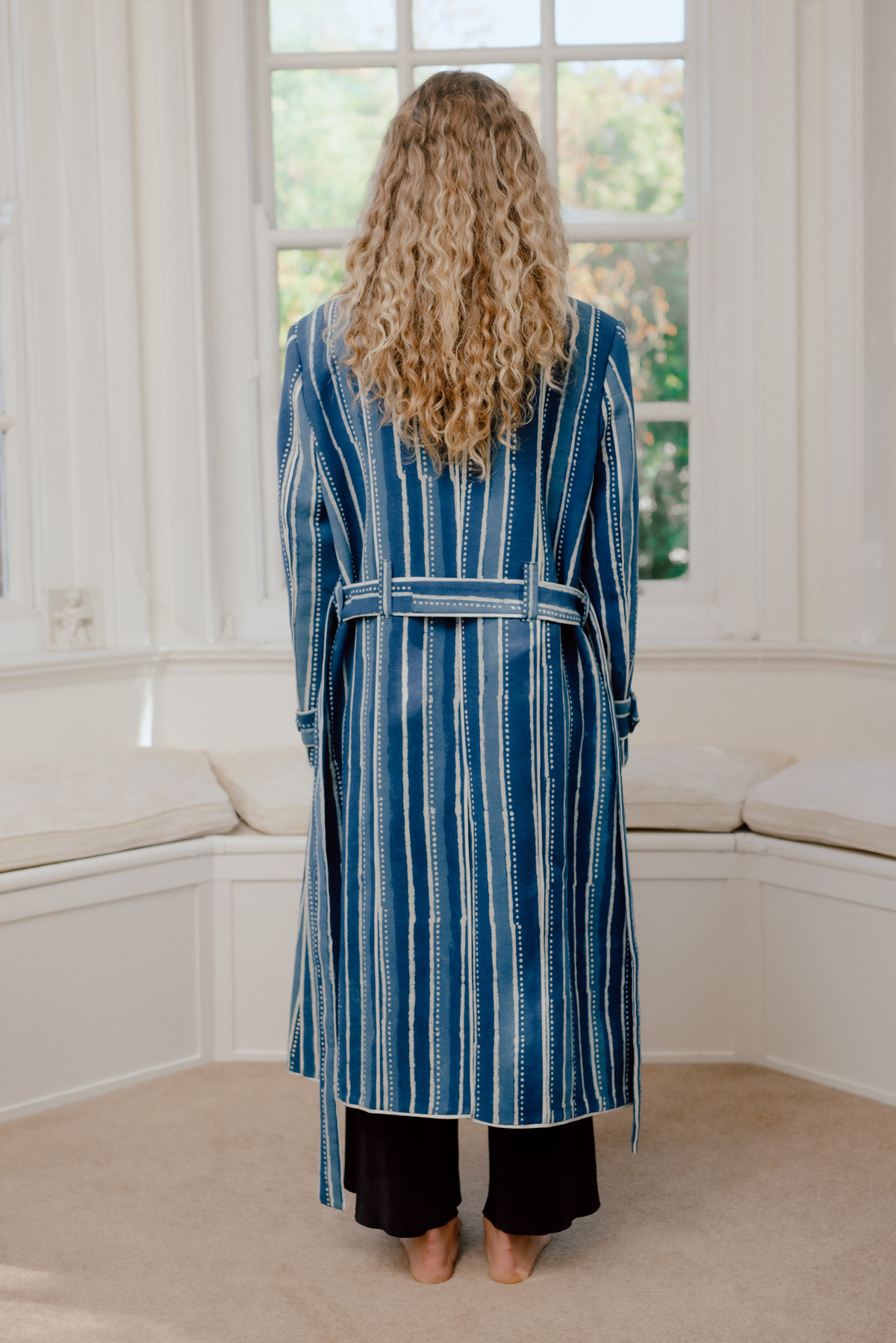 Amrit Hand Block Printed Trench Coat