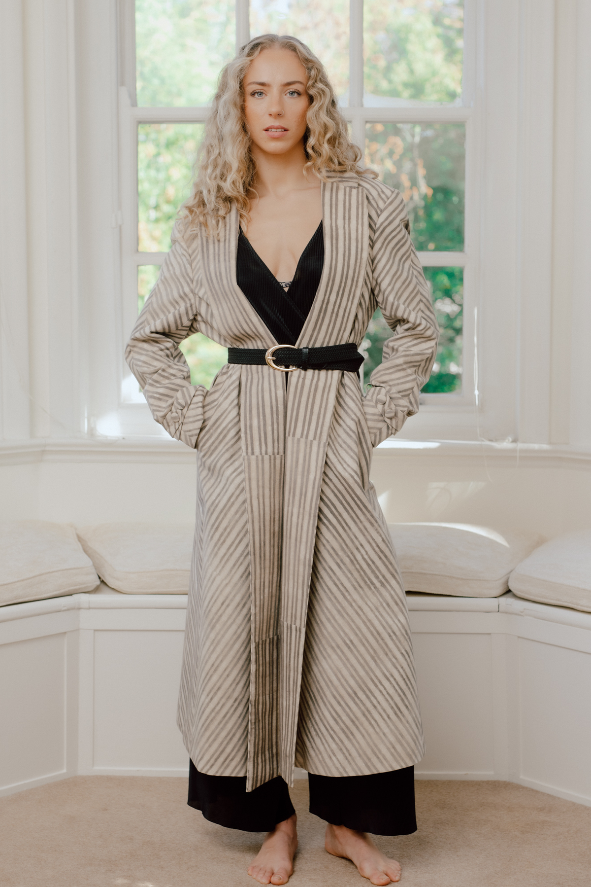 Shakti Hand Block Printed Trench Coat