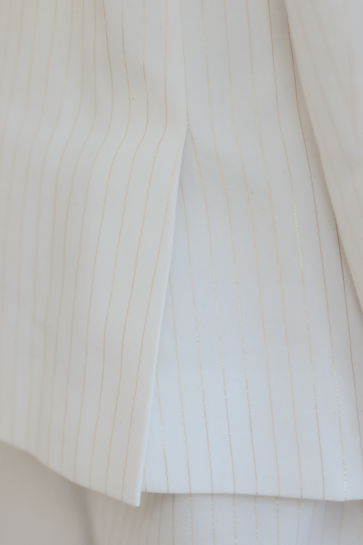 Atman Ecru & Gold Zari Stripe Suit