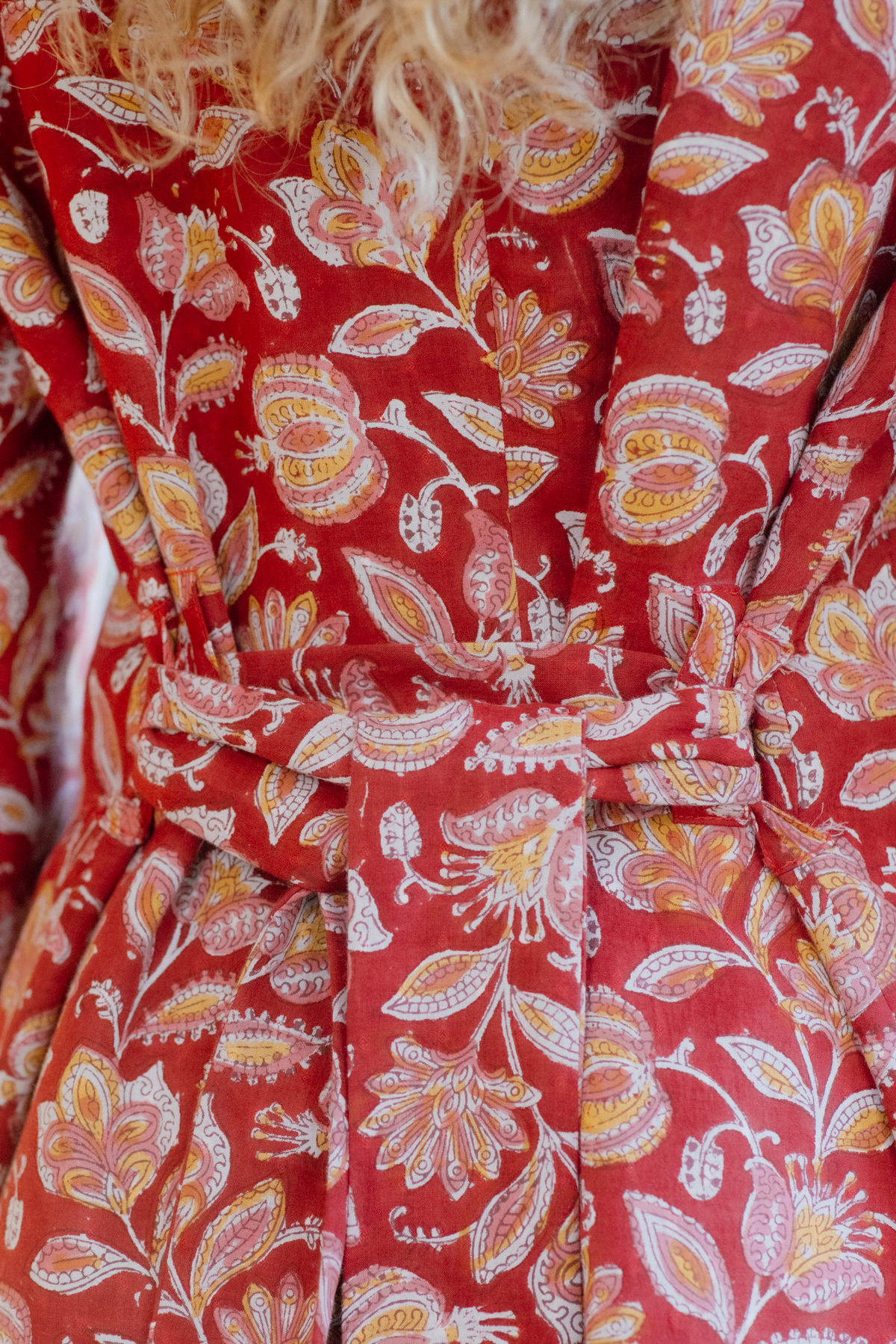 Ananta Hand Block Printed Trench Coat