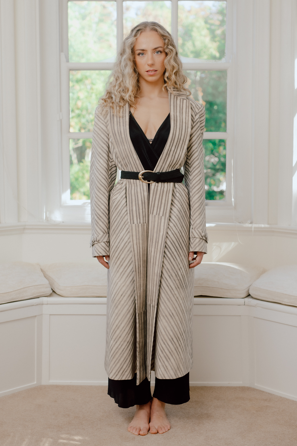 Shakti Hand Block Printed Trench Coat