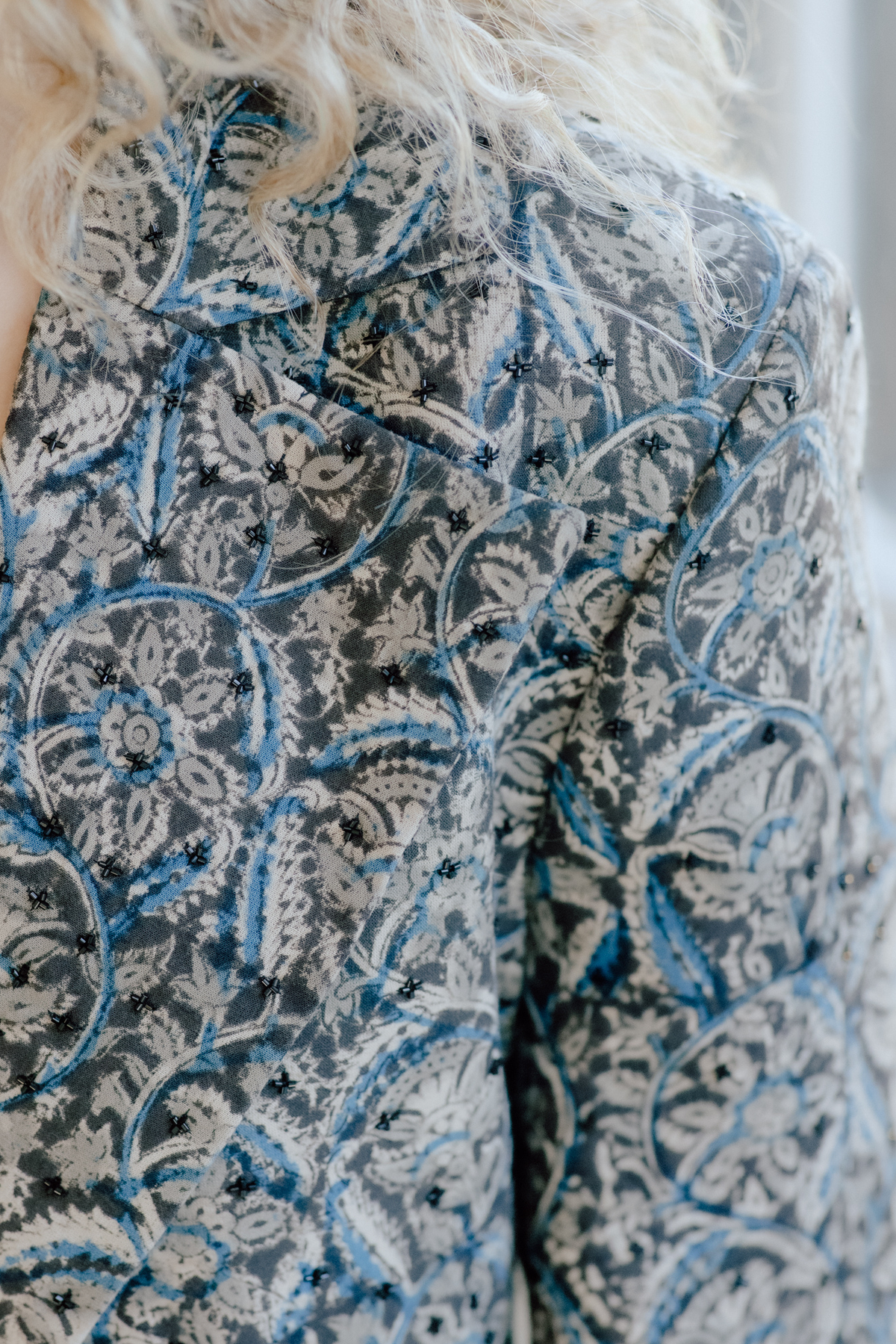 Ojas Hand Block Printed Trench Coat