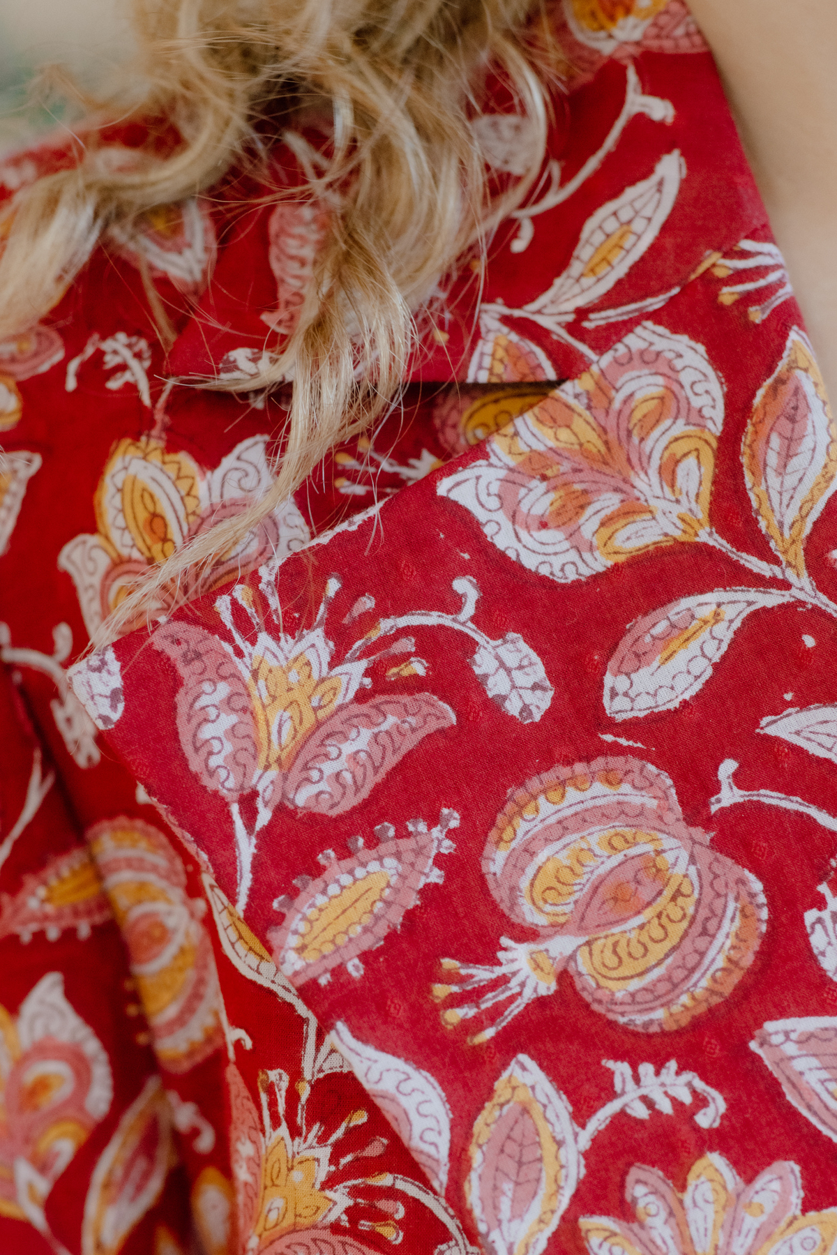 Ananta Hand Block Printed Trench Coat