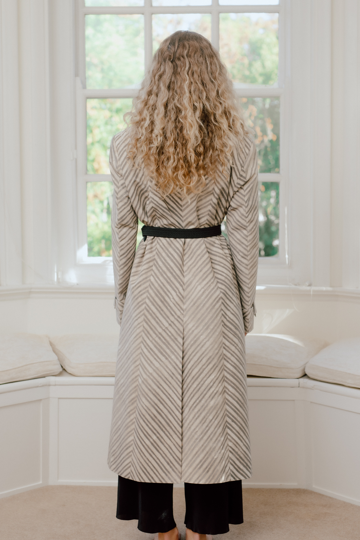 Shakti Hand Block Printed Trench Coat
