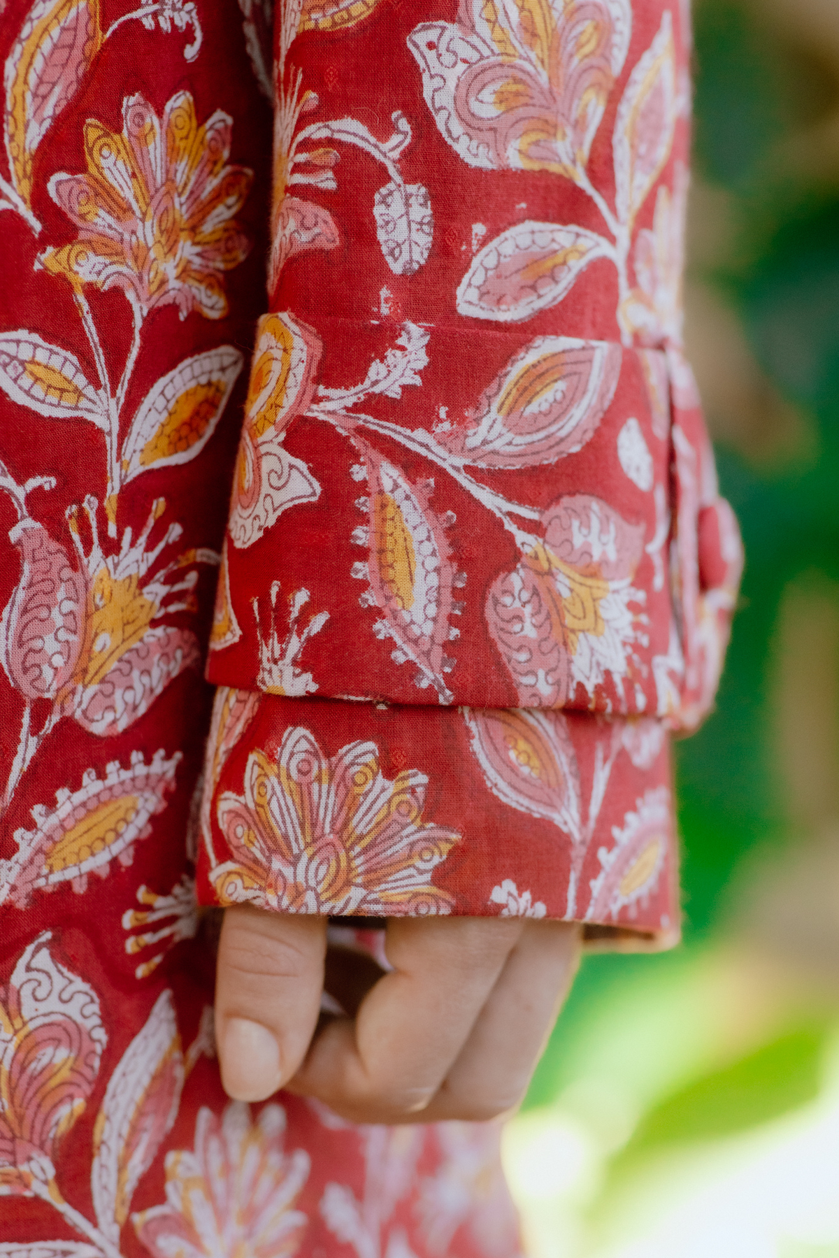 Ananta Hand Block Printed Trench Coat